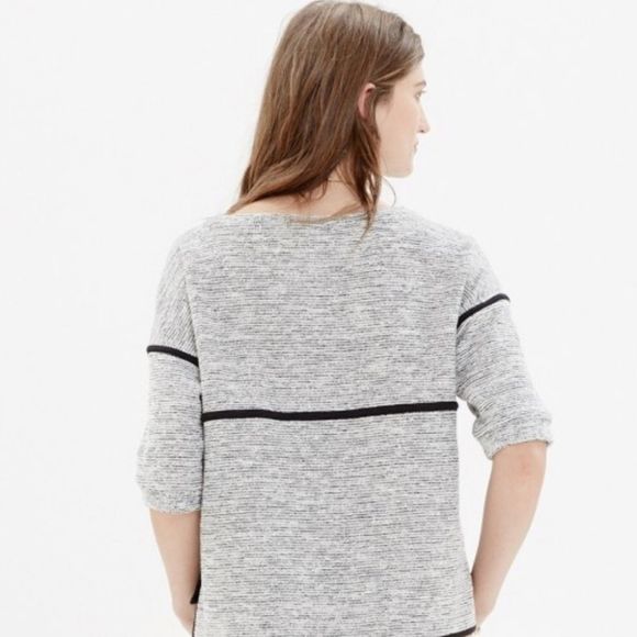 Madewell Small Textured Crop Sweatshirt Sweater Sz XL - Picture 3 of 11